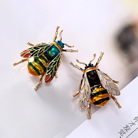 Vintage Enamel Crystal Rhinestone Bee Brooch Jewelry Wholesale