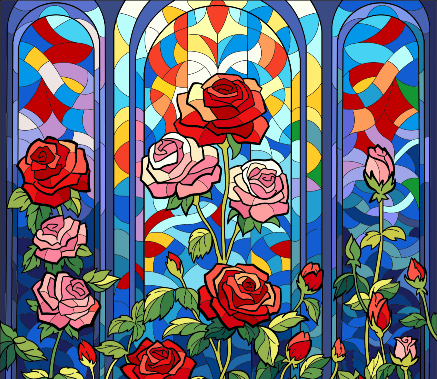 Roses on Glass