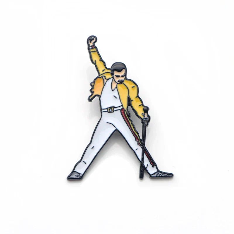 Freddie Mercury Queen Enamel Brooch Pin Badge Jewelry