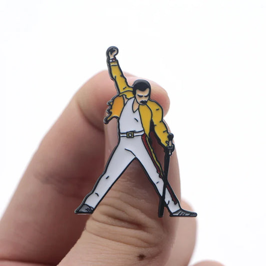 Freddie Mercury Queen Enamel Brooch Pin Badge Jewelry