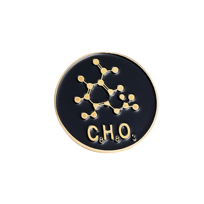 Science Enamel Pins Pi Periodic Table Atom Brooches for Geek Teachers Students Jewelry Wholesale