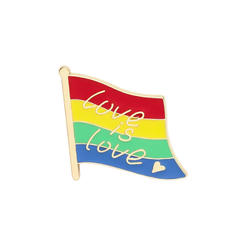 Rainbow Heart Love Enamel Pin LGBT Brooch Lapel Badge Gift