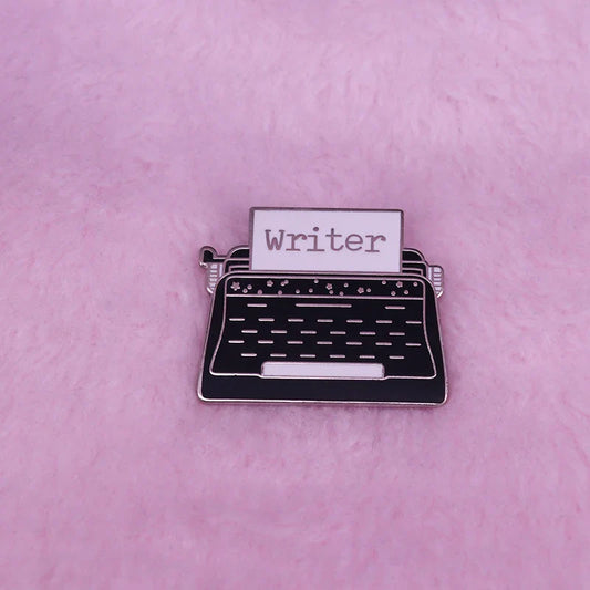 Retro Typewriter Brooch for Writers and Artists