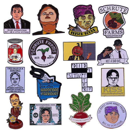 DZ1528 Funny TV Show Enamel Pins Badge Brooch Lapel Jewelry Gifts