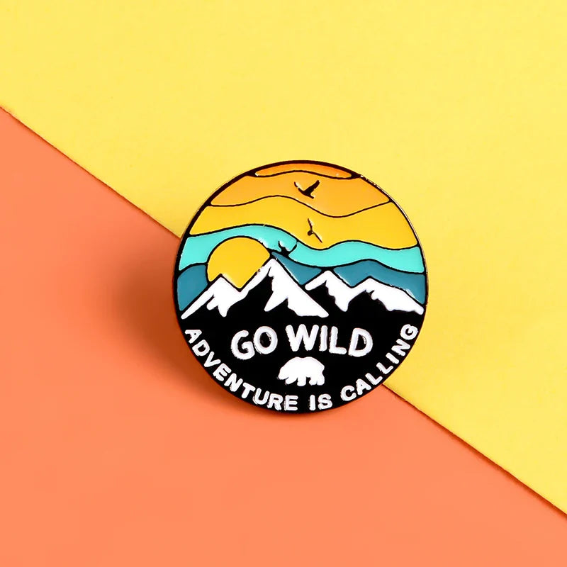 Polar Bear Adventure Enamel Pin Brooch Lapel Badge Gift