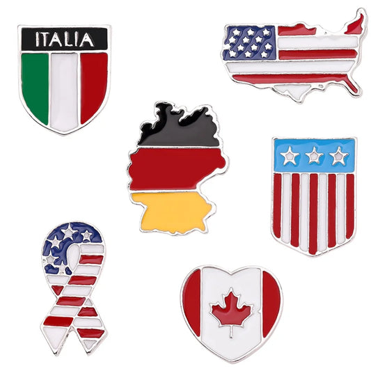 Flag Lapel Pins Badges Brooches Jewelry Gifts