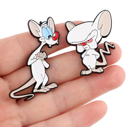 DZ2440 Cute Mouse Enamel Pins for Clothes, Backpacks, Lapels, Anime Jewelry Gifts