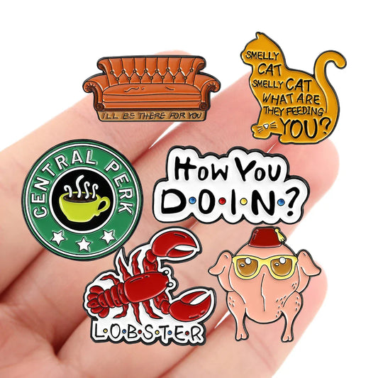 Friends TV Show Enamel Lapel Pin Badge Jewelry Gift