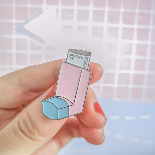 Breather Inhaler Enamel Pins Medical Asthma Brooches Badge Lapel Pins