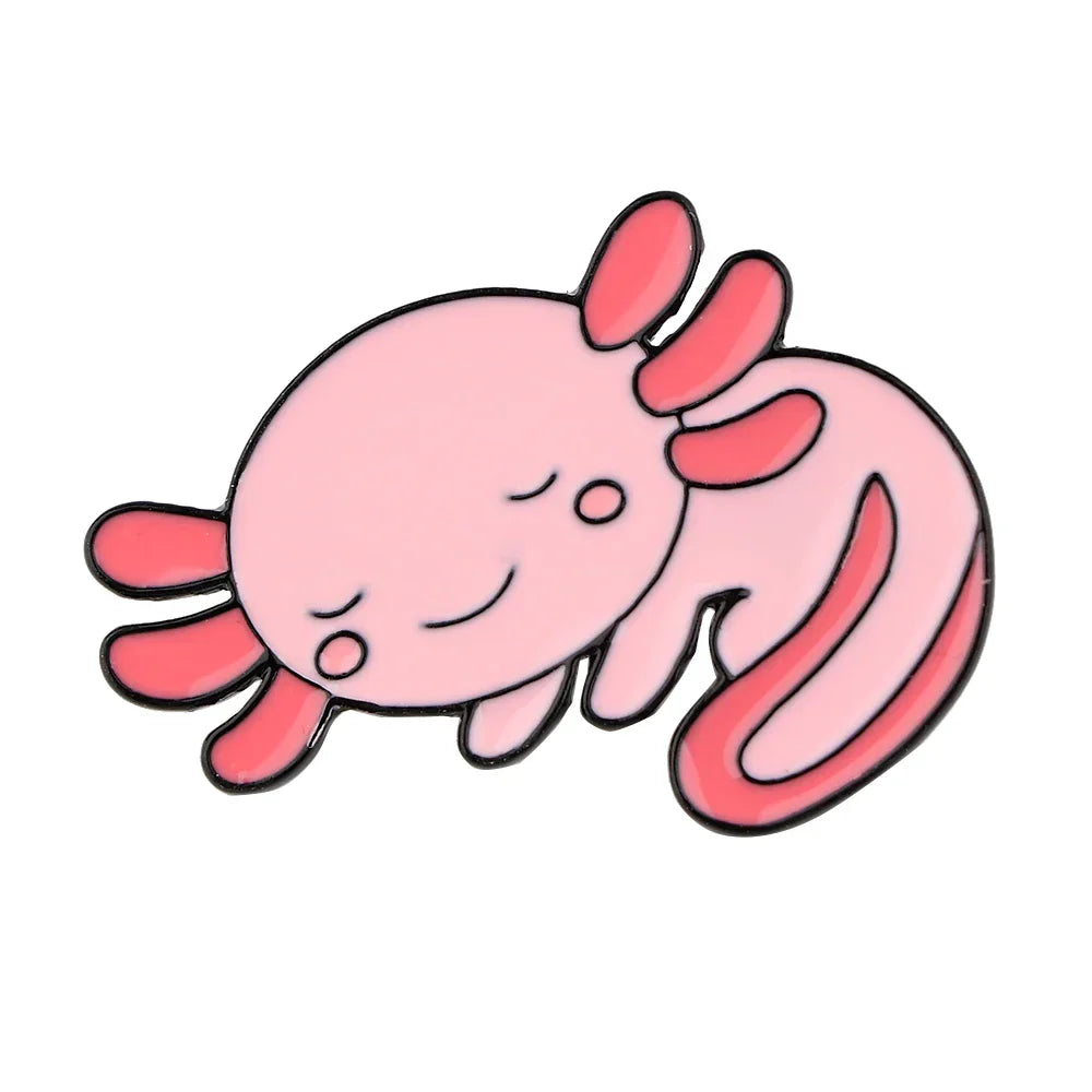 Axolotl Enamel Pin Brooch for Clothes, Backpacks, Lapel Pins, Decorative Jewelry Gifts