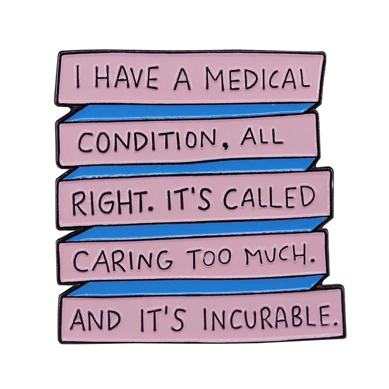 Caring Too Much Enamel Pin Parks and Recreation Gift