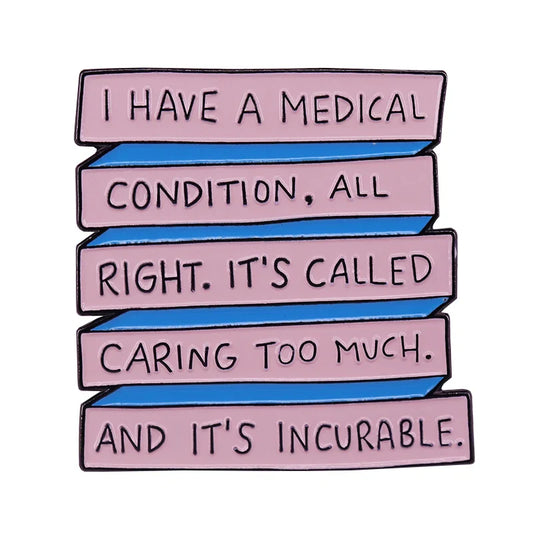Caring Too Much Enamel Pin Parks and Recreation Gift