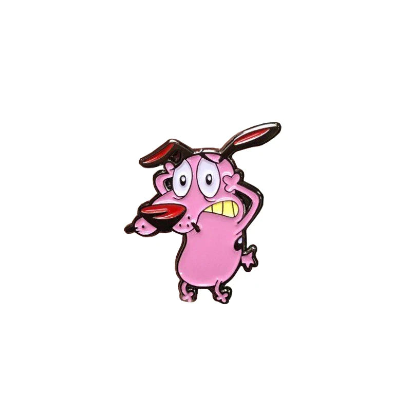 Courage the Cowardly Dog Enamel Pin Cartoon Badge