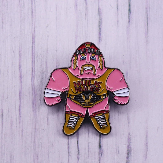Enamel Pin Wrestling Brooch Sports Badge Gift