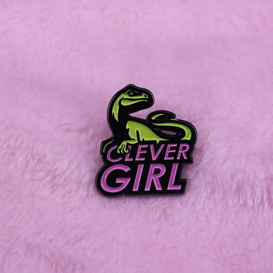 Jurassic Park Clever Girl Dinosaur Enamel Pin Collection