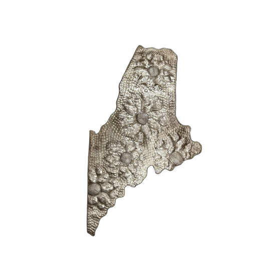 Maine Floral Metal Art