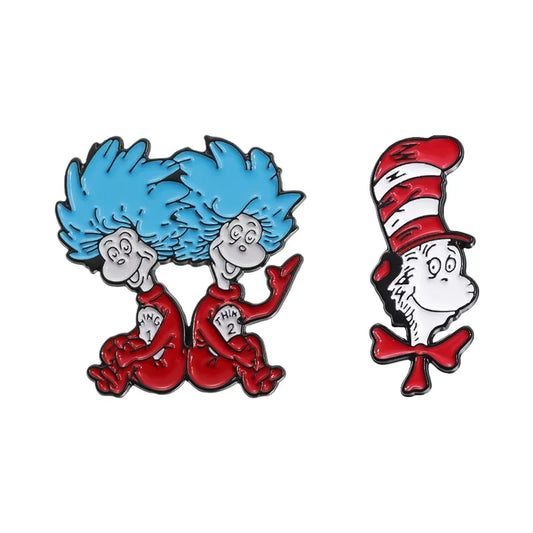 Cartoon Character Enamel Pins Dr. Seuss Brooches for Clothes Backpack Lapel Badges Jewelry Gifts