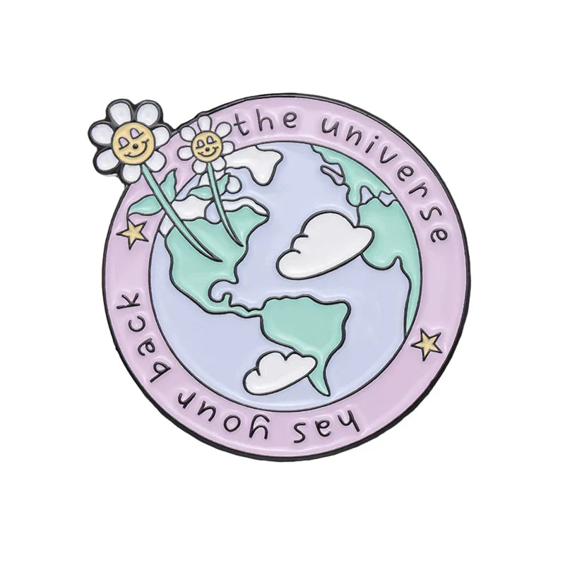 Eco-Friendly Earth Day Enamel Pins Green Brooches Lapel Badges Gift for Environmentalists