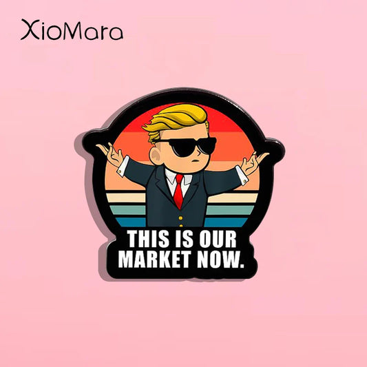 Stock Option Trading Enamel Pin Brooch Badge Jewelry Gift