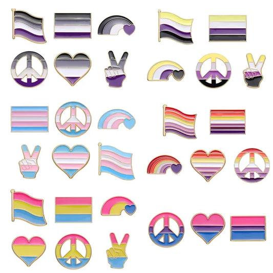 Bisexual Pride Flag Enamel Pin Brooch Lapel Hat Backpack Badge