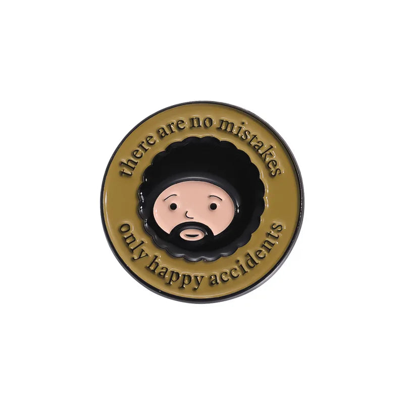 Happy Accidents Enamel Pin Brooch Lapel Badge Cartoon Metal Jewelry Gift Wholesale
