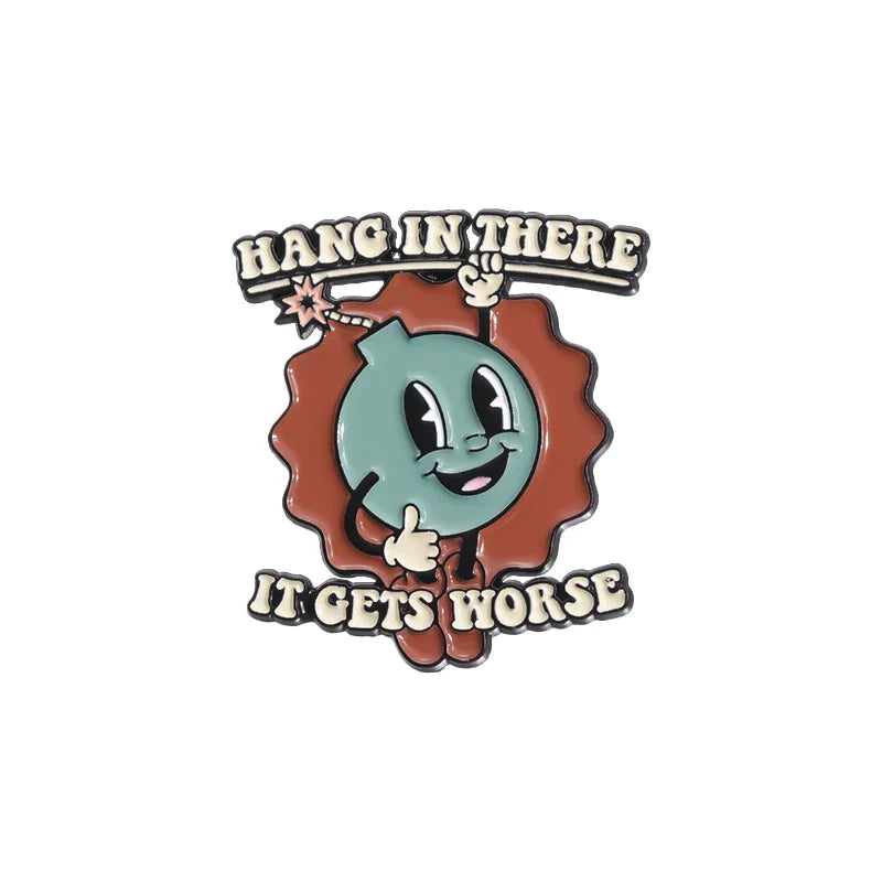 Negative Quote Enamel Pins Funny Lapel Badges Jewelry Gift