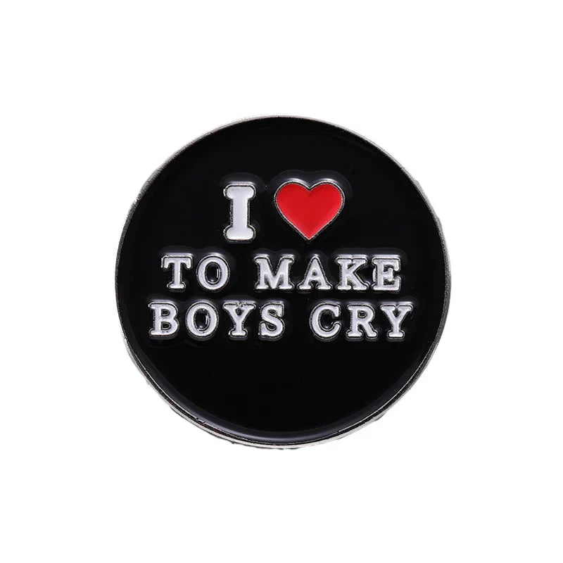 Emo Boys Enamel Pin Humor Brooch Lapel Badge Valentine's Gift