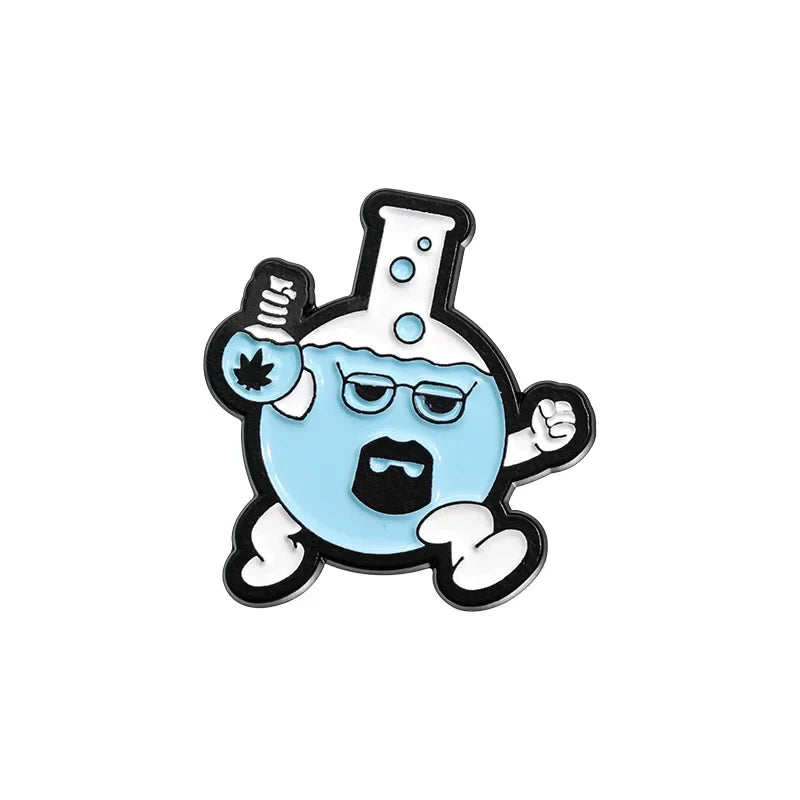 Science Beaker Enamel Pin Brooch Lapel Badge Cartoon Jewelry Gift