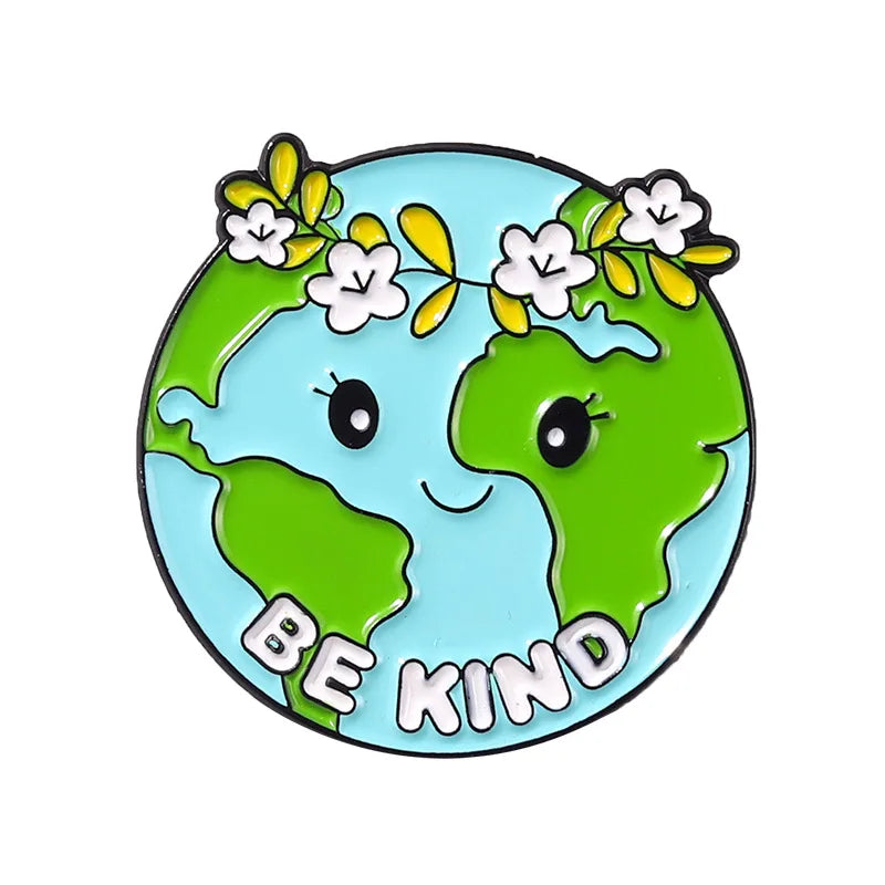 Green Earth Brooch Lapel Pin for Medical Students