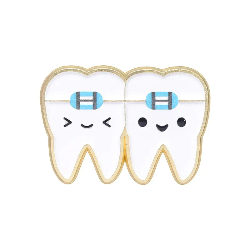 Dental Tooth Enamel Pin Brooch Jewelry Gift for Dentist Nurse