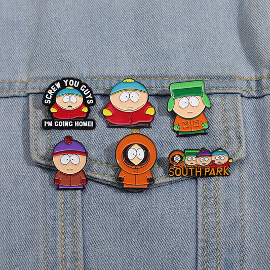 Cartoon Character Enamel Pins Cute Metal Brooches Lapel Badges Jewelry Gift
