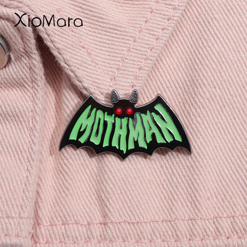 Mothman Enamel Pin Brooch Lapel Backpack Badge Halloween Gift