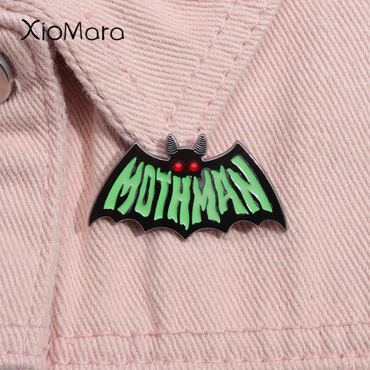 Mothman Enamel Pin Brooch Lapel Backpack Badge Halloween Gift