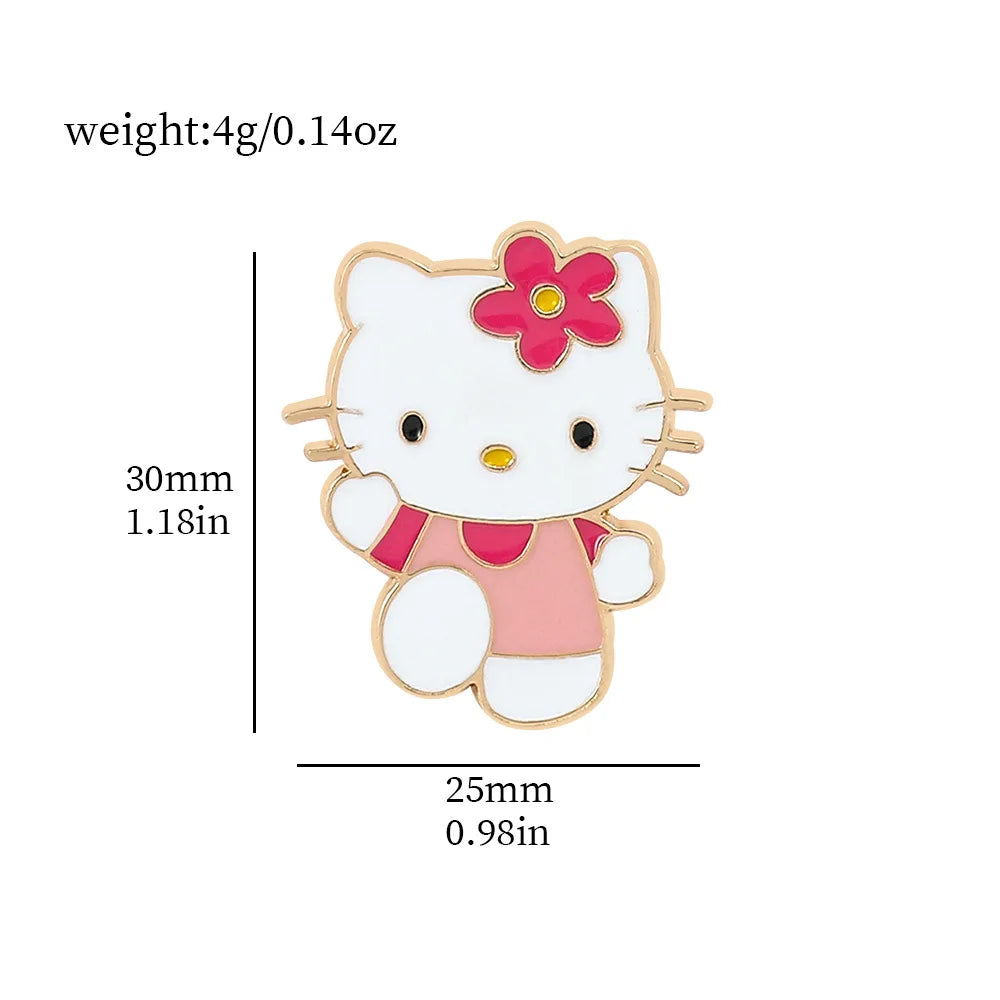 Hello Kitty Enamel Lapel Pins for Backpacks and Brooches