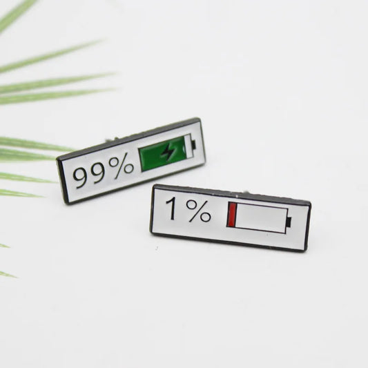 Mobile Phone Battery Brooch Fashion Jewelry Gifts Lapel Badge