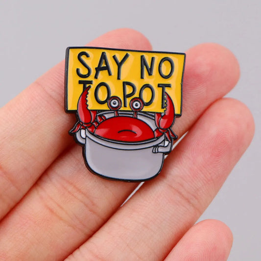 Cartoon Crab Enamel Pin Brooch Lapel Badge Jewelry Gift