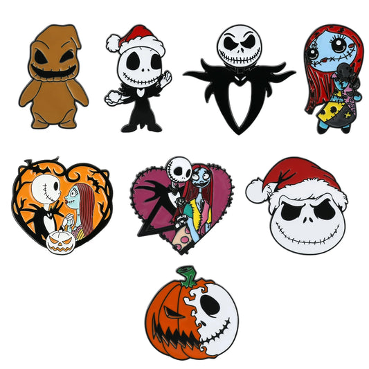 Nightmare Before Christmas Enamel Pin: Sally, Jack Skellington, Oogie Boogie Brooch