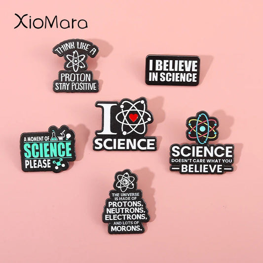 Science Enamel Pin Brooch Lapel Badge Gift for Chemistry Student