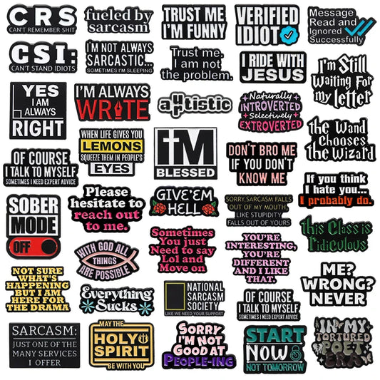 Sarcastic Quotes Enamel Pins Custom Humor Brooch Lapel Badge Jewelry Gifts