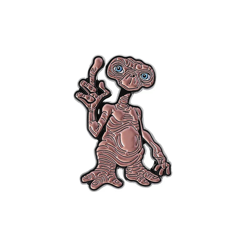 Sci-Fi Alien Enamel Pin Cartoon Brooch Lapel Backpack Badge Jewelry Gift