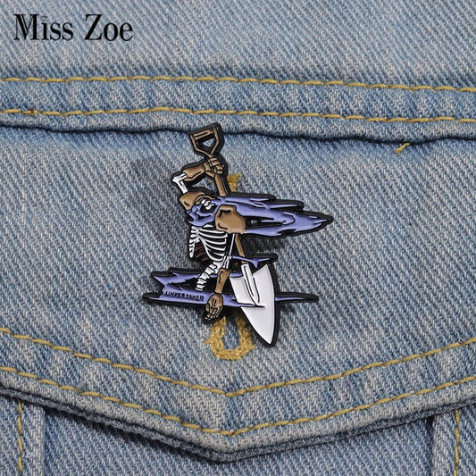 Anime Skull Enamel Pin Gothic Punk Brooch Lapel Accessory Gift