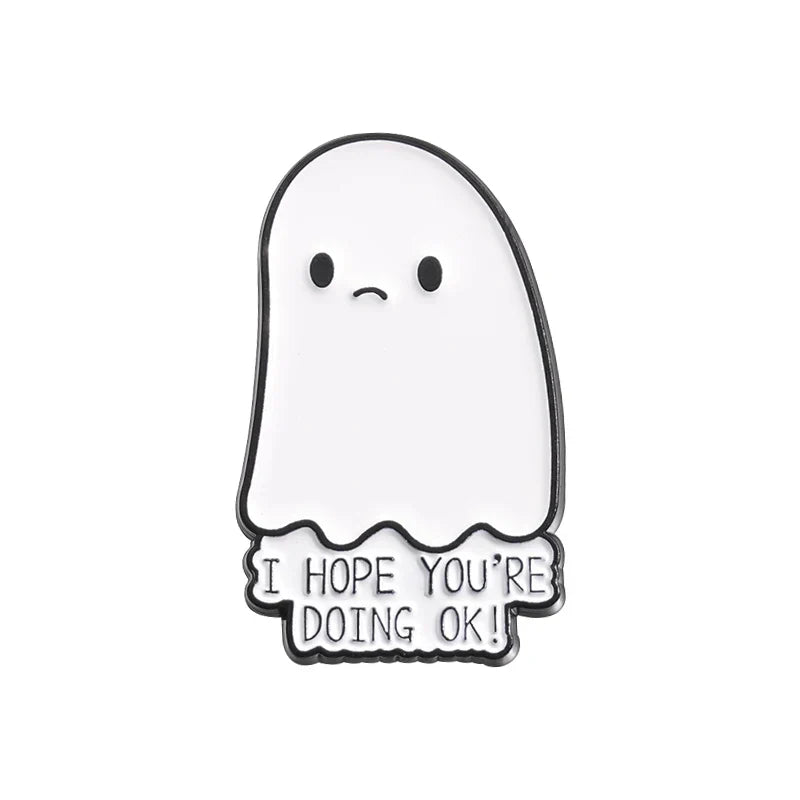 Cute Ghost Enamel Pins Halloween Brooches Lapel Badge Jewelry Gifts