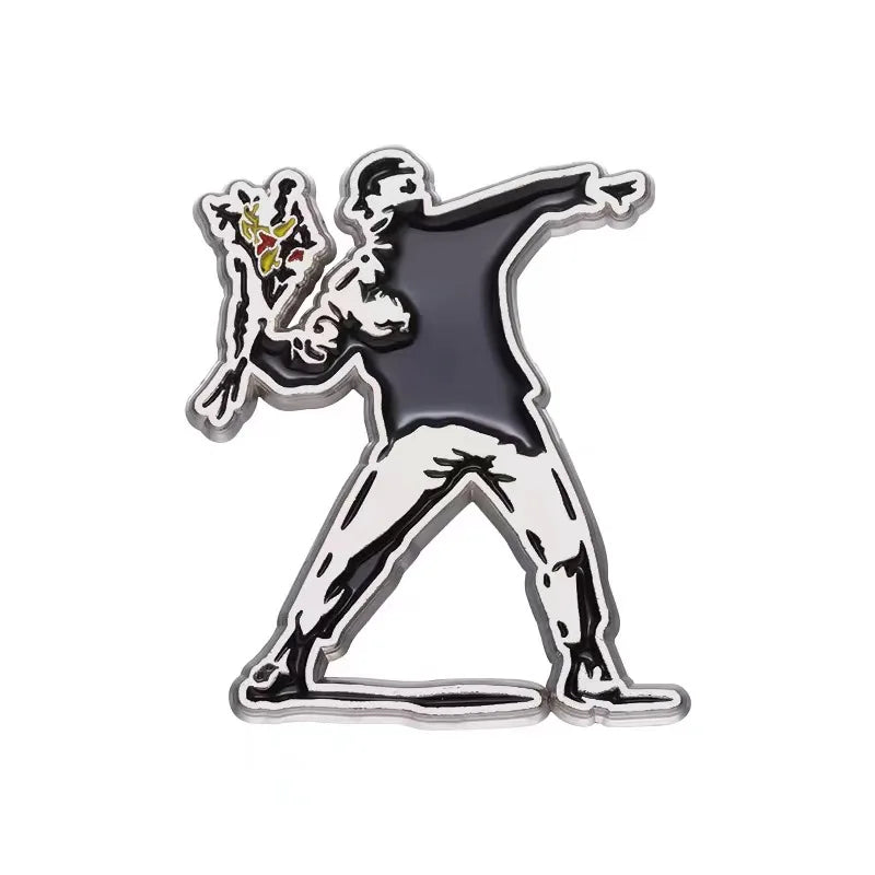 Retro Cartoon Love Character Alloy Brooch Badge Wholesale Accessories