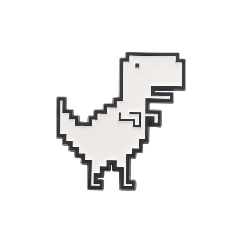 Pixel Dinosaur Enamel Pins Brooch Badges Jewelry Gift