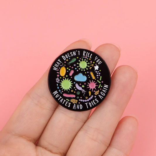 Bacteria Cartoon Enamel Pin Brooch for Backpacks & Clothes - Fashion Gift