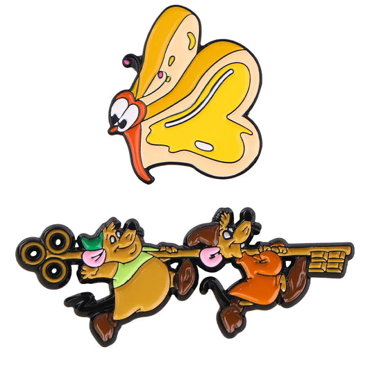 Butterfly Enamel Pins Cartoon Mouse Brooch Lapel Badges Jewelry Accessories Gifts