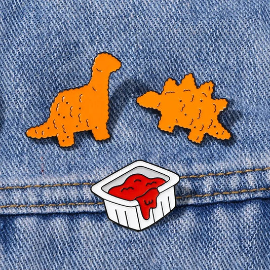 Dinosaur Brooch Enamel Alloy Badge Accessories
