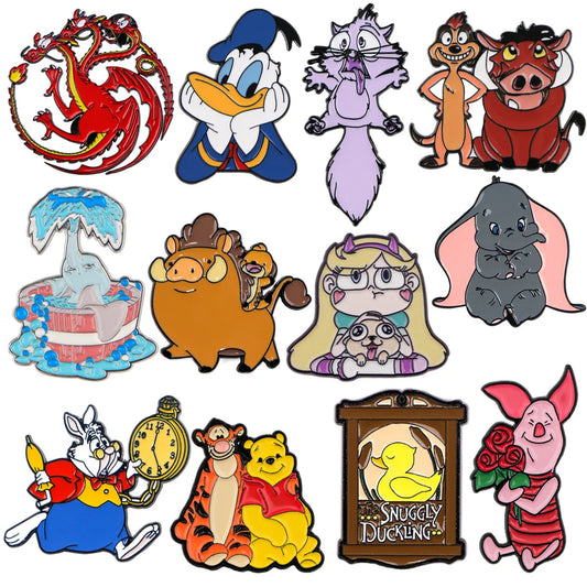 Cute Animal Enamel Pin Brooches for Women - Lapel Pins, Backpack Accessories, Fashion Jewelry Gifts