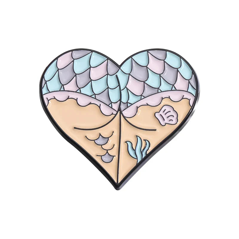 Halloween Sexy Enamel Pins Skull Heart Stockings Brooches Lapel Badges Punk Jewelry Gift