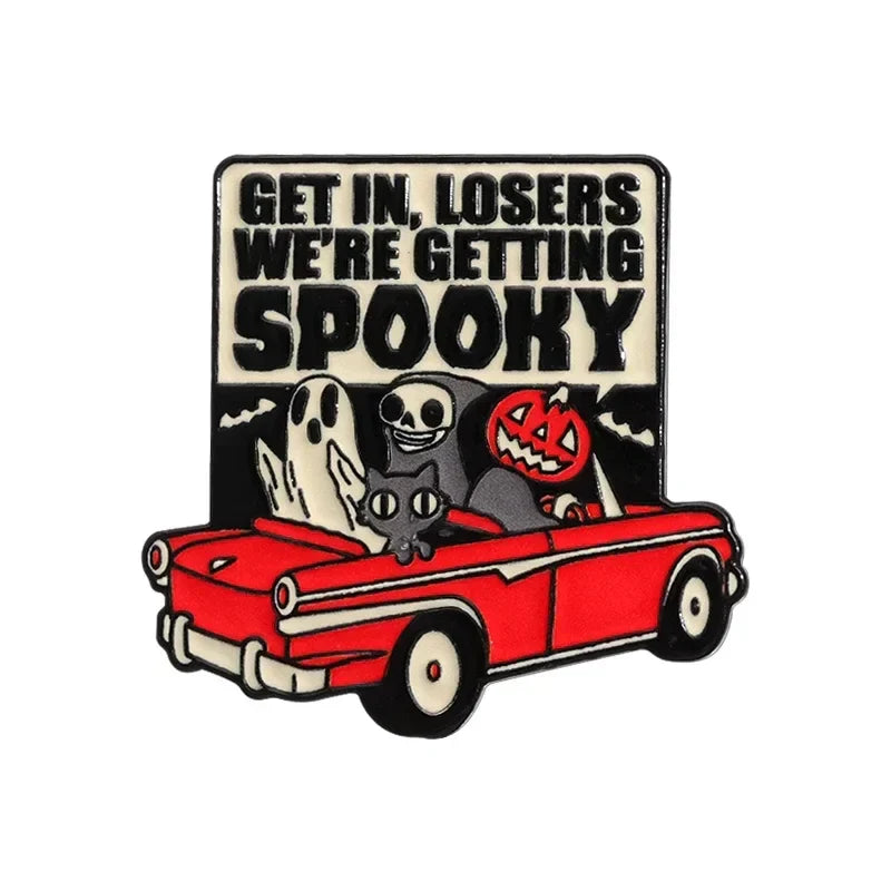 Therapy Skull Enamel Pin Halloween Jewelry Gift